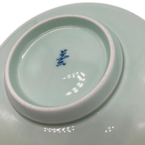 井上萬ニ 皿 青白磁公孫樹文皿