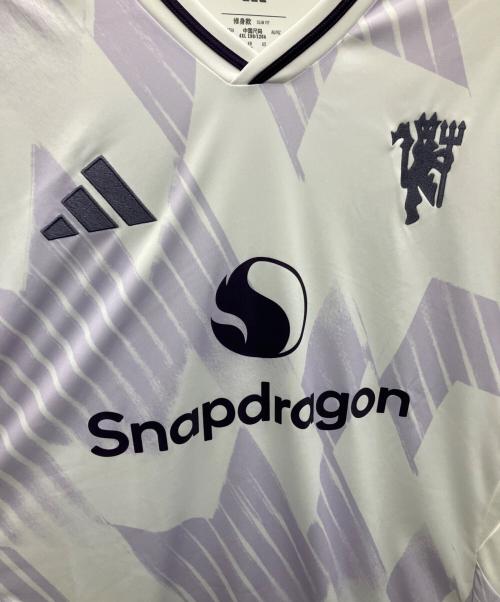 adidas (アディダス) マンチェスター・ユナイテッド 25/26 アウェイユニフォーム ホワイト×ラベンダー サイズ:4XL