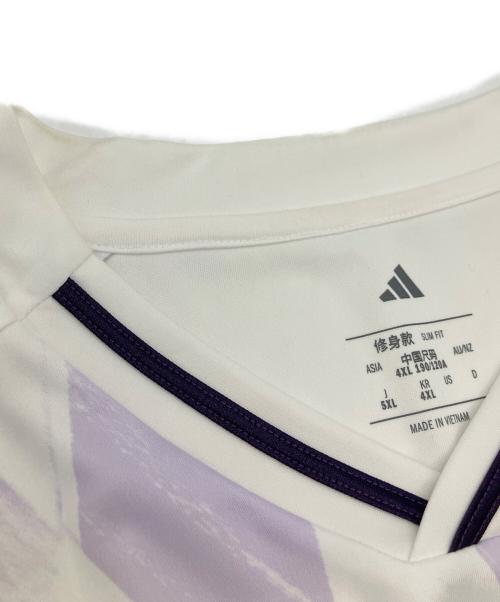 adidas (アディダス) マンチェスター・ユナイテッド 25/26 アウェイユニフォーム ホワイト×ラベンダー サイズ:4XL