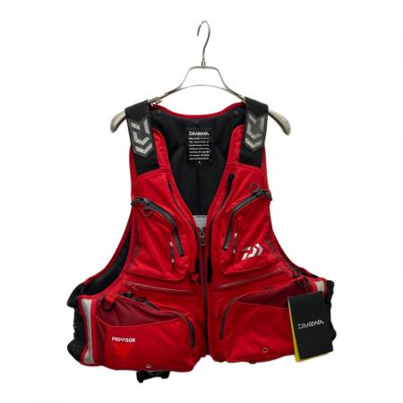 Daiwa フィッシングベスト L レッド DAIWA (ダイワ) フローティングベスト メンズ SIZE L レッド