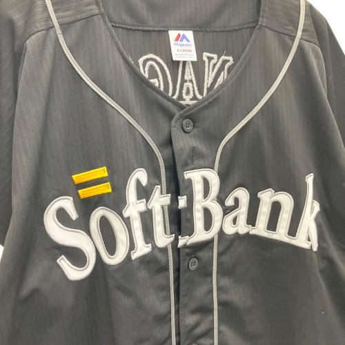 福岡ソフトバンクホークス (フクオカソフトバンクホークス) 柳田悠岐 ゲームシャツ JM08-BLK5-SBH-0069 メンズ SIZE XL ブラック