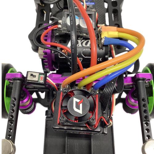 ラジコン ステアリングジャイロ（DP-302）、モーター（10BL120）&（ DX1 Type-R）、受信機（R314SB-E）、サーボ（SP-03DR） 、バッテリーステーがショートLi-po用@