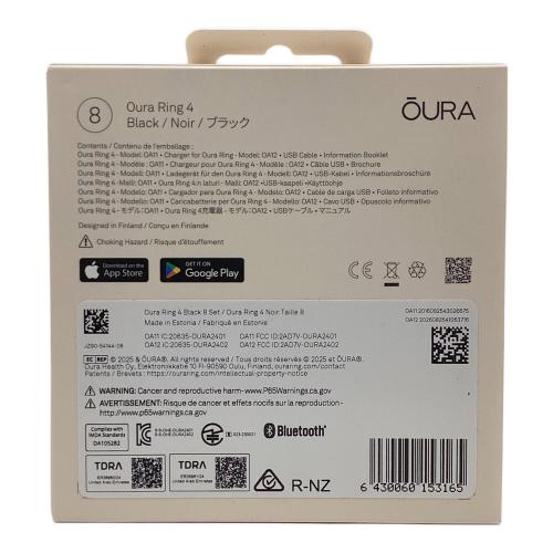 OURA (オーラ) スマートリング Oura Ring 4 SIZE 8