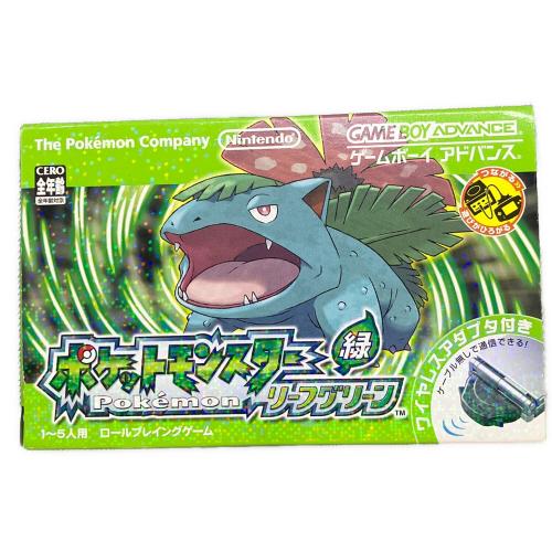 ポケットモンスター リーフグリーン ゲームボーイアドバンス用ソフト ワイヤレスアダプタ無し CERO A (全年齢対象)