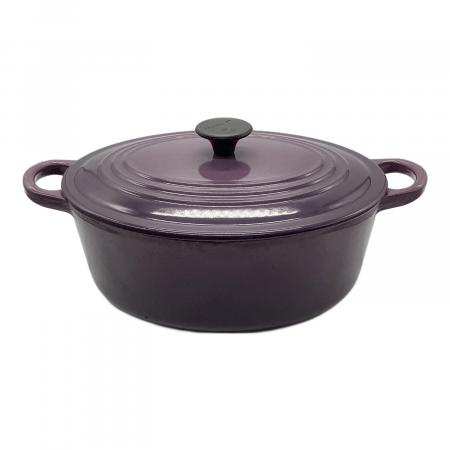 LE CREUSET (ルクルーゼ) 両手鍋 25㎝ パープル ココット・オーバル