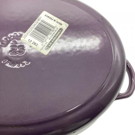 LE CREUSET 両手鍋 ダークパープル LE CREUSET (ルクルーゼ) 両手鍋 25㎝ パープル ココット・オーバル