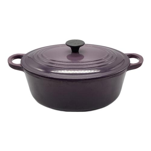 LE CREUSET (ルクルーゼ) 両手鍋 25㎝ パープル ココット・オーバル