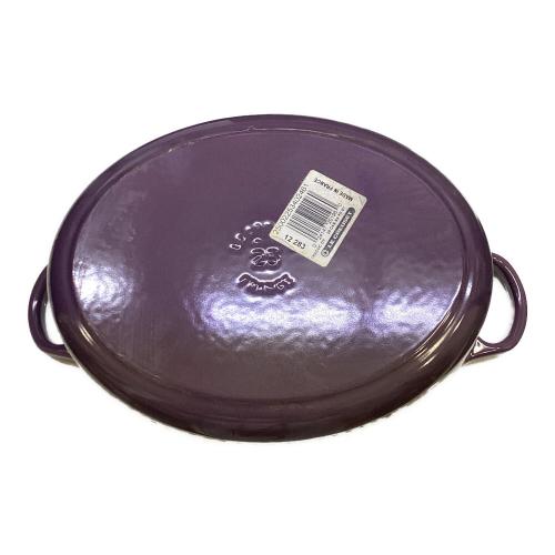 LE CREUSET (ルクルーゼ) 両手鍋 25㎝ パープル ココット・オーバル