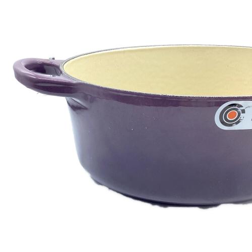 LE CREUSET (ルクルーゼ) 両手鍋 25㎝ パープル ココット・オーバル