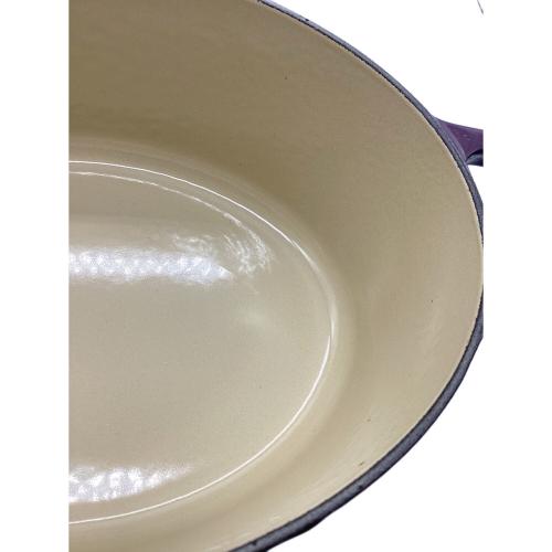 LE CREUSET (ルクルーゼ) 両手鍋 25㎝ パープル ココット・オーバル