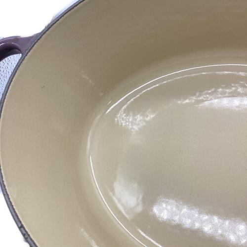 LE CREUSET (ルクルーゼ) 両手鍋 25㎝ パープル ココット・オーバル