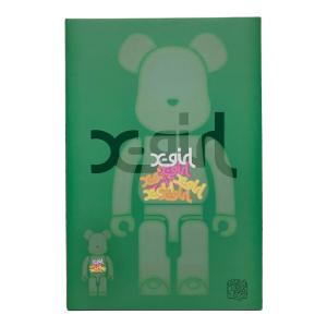 BEAR BRICK(ベアブリック)X-girl CLEAR GREEN Ver. 100％ & 400％フィギュア