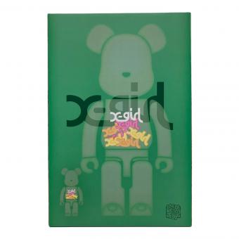 BEAR BRICK(ベアブリック)X-girl CLEAR GREEN Ver. 100％ & 400％フィギュア