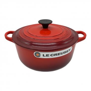 LE CREUSET (ルクルーゼ) 両手鍋 17cm レッド ココット・オーバル
