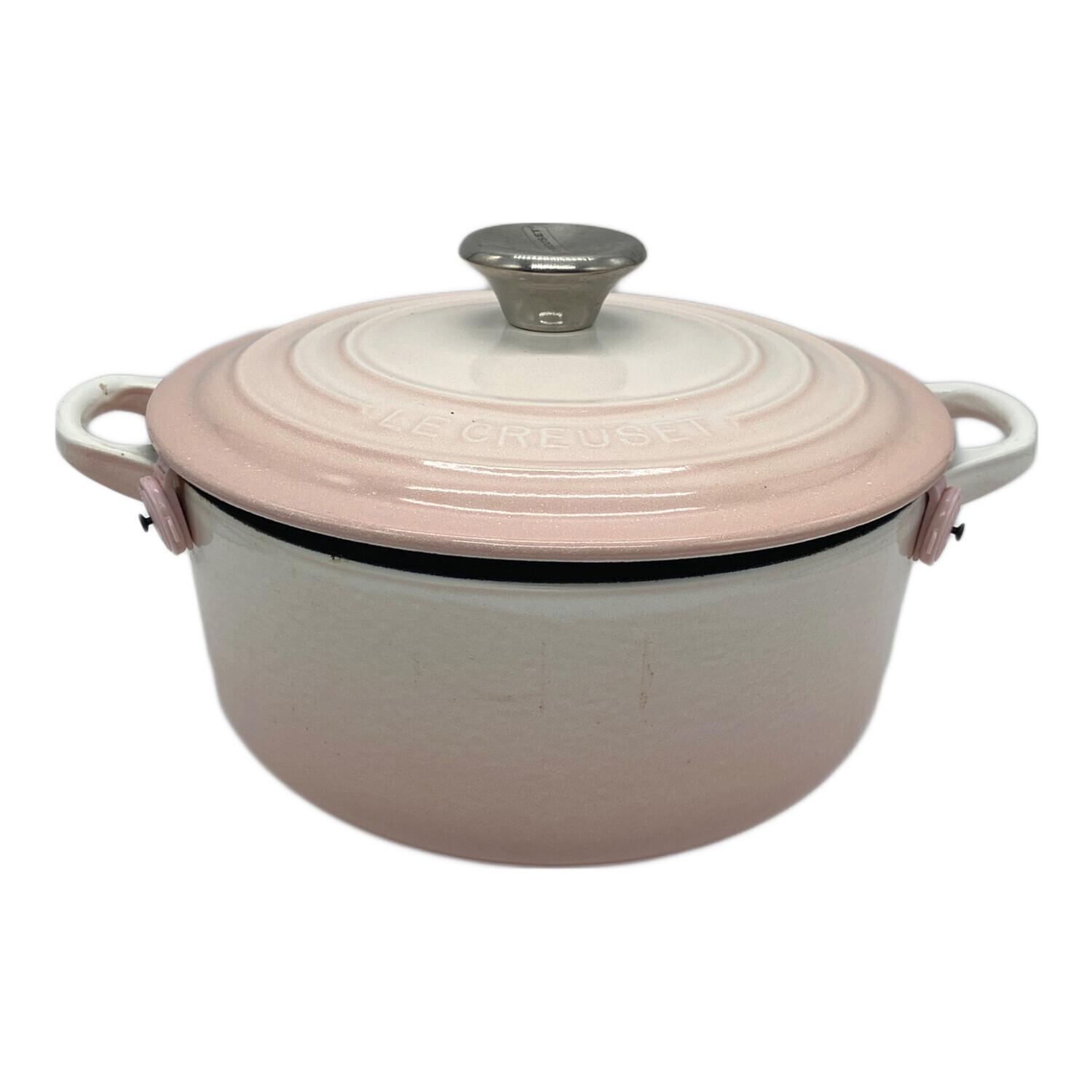 LE CREUSET (ルクルーゼ) 両手鍋 20cm ピンク ココット・ロンド