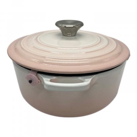 LE CREUSET (ルクルーゼ) 両手鍋 20cm ピンク ココット・ロンド