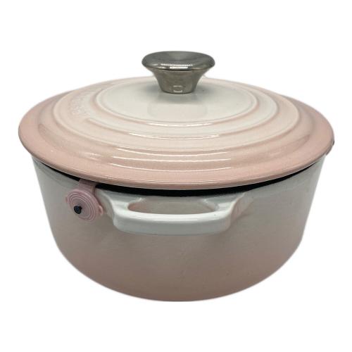 LE CREUSET (ルクルーゼ) 両手鍋 20cm ピンク ココット・ロンド