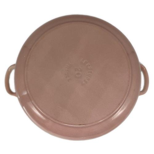 LE CREUSET (ルクルーゼ) 両手鍋 20cm ピンク ココット・ロンド