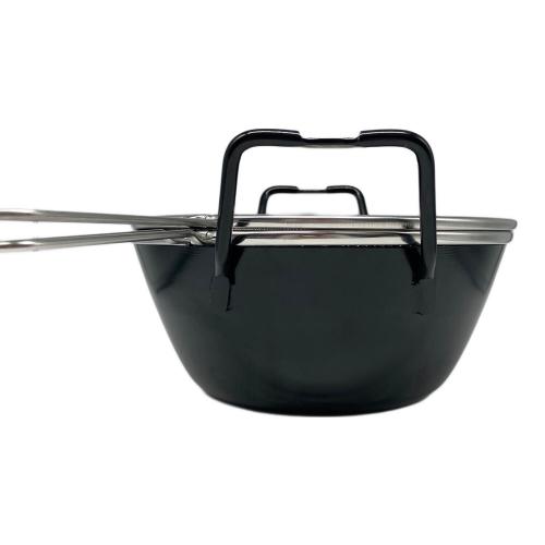 la base (ラバーゼ) 鉄揚げ鍋セット 22cm ブラック