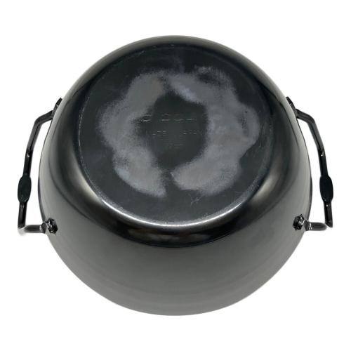 la base (ラバーゼ) 鉄揚げ鍋セット 22cm ブラック