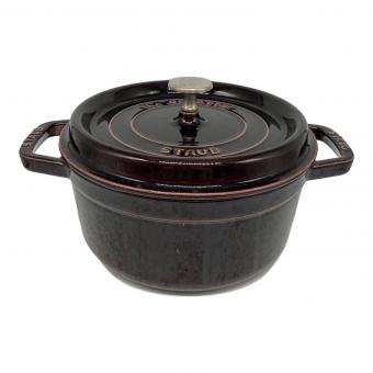 Staub (ストウブ) 両手鍋 22cm ダークブラウン