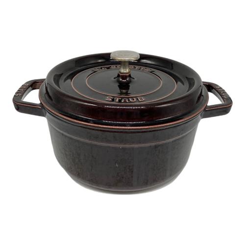 Staub (ストウブ) 両手鍋 22cm ダークブラウン