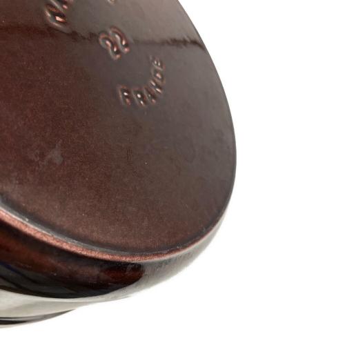 Staub (ストウブ) 両手鍋 22cm ダークブラウン