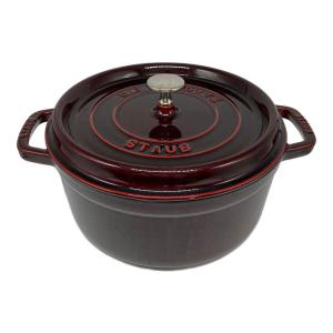 Staub (ストウブ) 両手鍋 24cm ダークブラウン ココットラウンド