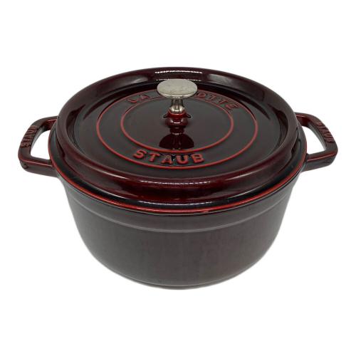 Staub (ストウブ) 両手鍋 24cm ダークブラウン ココットラウンド
