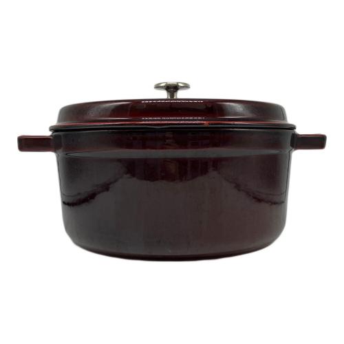 Staub (ストウブ) 両手鍋 24cm ダークブラウン ココットラウンド