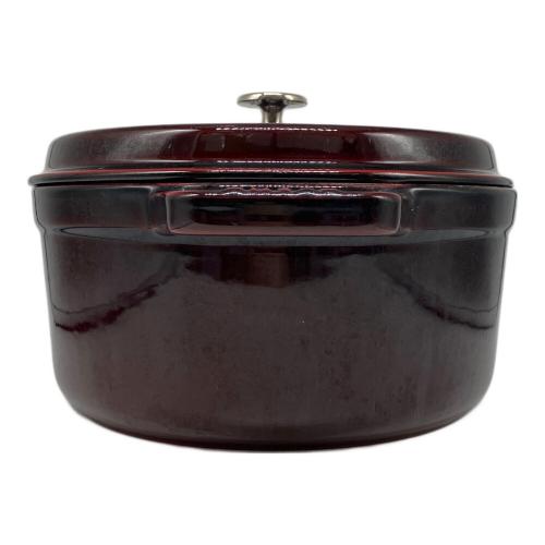 Staub (ストウブ) 両手鍋 24cm ダークブラウン ココットラウンド