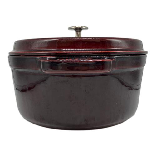Staub (ストウブ) 両手鍋 24cm ダークブラウン ココットラウンド