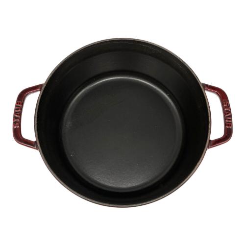 Staub (ストウブ) 両手鍋 24cm ダークブラウン ココットラウンド