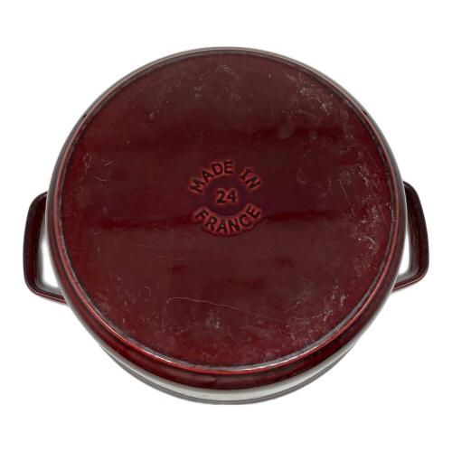 Staub (ストウブ) 両手鍋 24cm ダークブラウン ココットラウンド