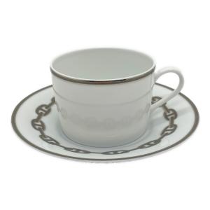 HERMES (エルメス) カップ&ソーサー シェーヌダンクル プラチナシルバー