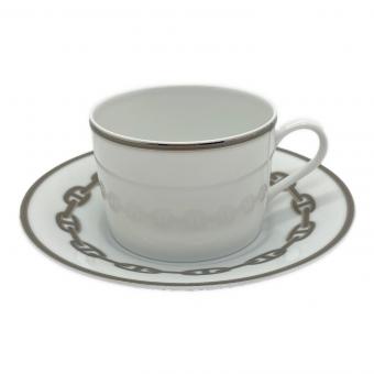HERMES (エルメス) カップ&ソーサー シェーヌダンクル プラチナシルバー