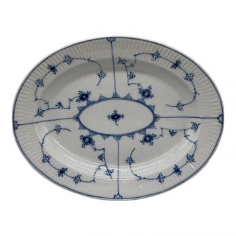ROYAL COPENHAGEN (ロイヤル・コペンハーゲン) オーバルプレート 約30cm ブルーフルーテッド・プレイン