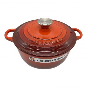 LE CREUSET (ルクルーゼ) 両手鍋 20cm カイエン ココット・ロンド