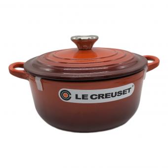 LE CREUSET (ルクルーゼ) 両手鍋 20cm カイエン ココット・ロンド