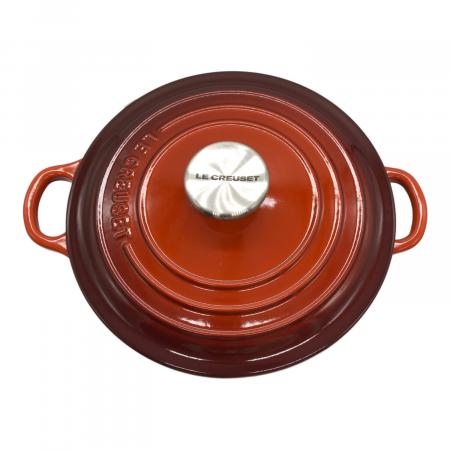 LE CREUSET (ルクルーゼ) 両手鍋 20cm カイエン ココット・ロンド
