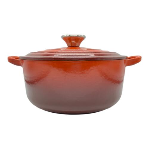 LE CREUSET (ルクルーゼ) 両手鍋 20cm カイエン ココット・ロンド