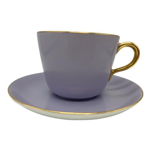 大倉陶園 (オオクラトウエン) カップ&ソーサー パープル 色蒔き