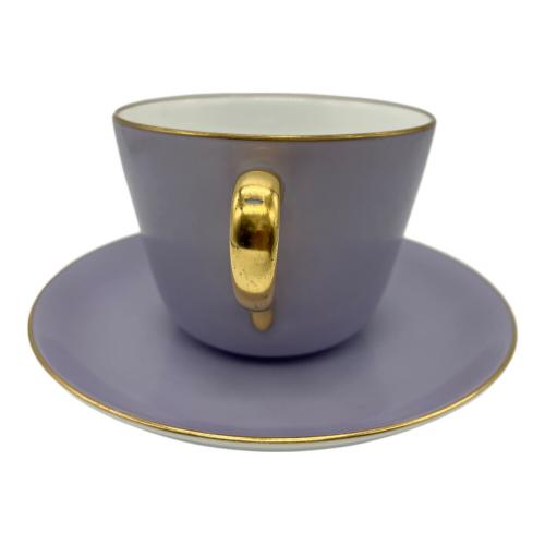 大倉陶園 (オオクラトウエン) カップ&ソーサー パープル 色蒔き