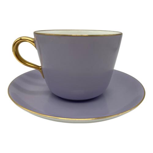 大倉陶園 (オオクラトウエン) カップ&ソーサー パープル 色蒔き