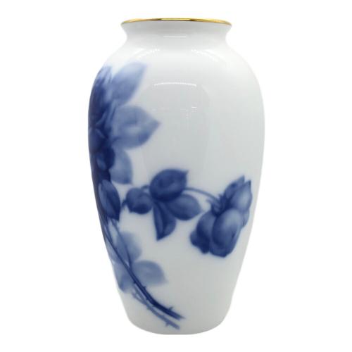 大倉陶園 (オオクラトウエン) 花瓶 ブルーローズ 23cm 箱付