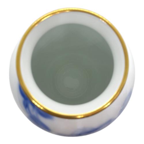 大倉陶園 (オオクラトウエン) 花瓶 ブルーローズ 23cm 箱付