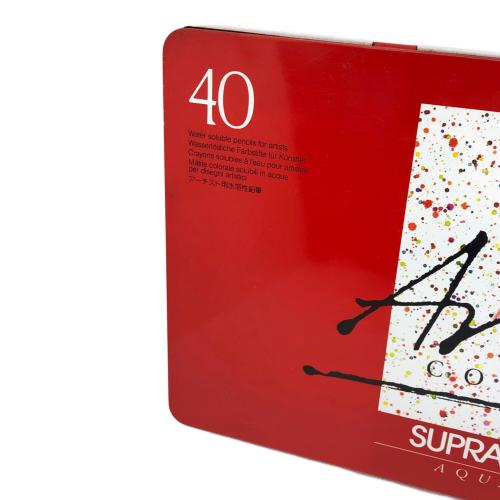 CARAN d'ACHE (カランダッシュ) SUPERCOLOR Soft 水溶性色鉛筆セット 40色 現状品