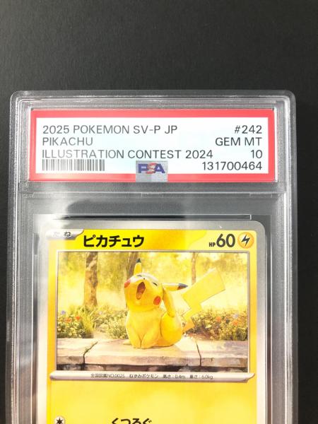 ポケカ ピカチュウイラストレーションコンテスト 2024 PROMO PSA10 PSA10】 ピカチュウ 《ILLUSTRATION CONTEST 2024》 (プロモ) {242/SV