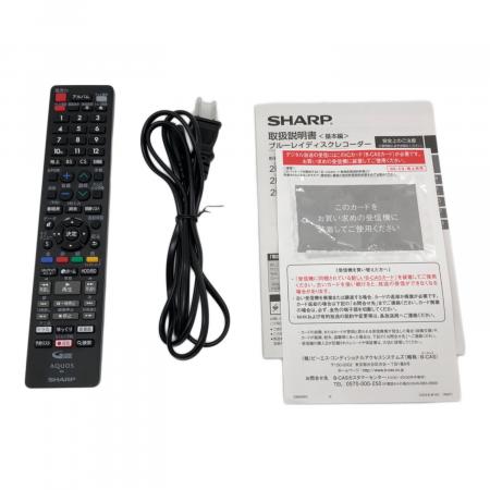 SHARP (シャープ) ブルーレイレコーダー 2BC-C10GW1 2025年製