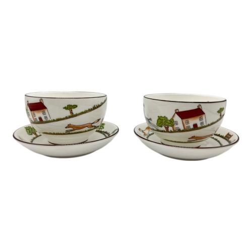 Wedgwood (ウェッジウッド) ジャパニーズタイプカップ&ソーサー 2P ハンティングシーン